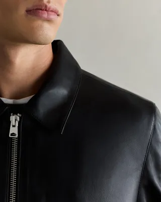 Quince Quince | Men's Harrington Jacket in True Black — Men Winter black Outerwear