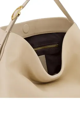 Vince Vince Small Plonge Vivian Leather Hobo Bag in Marzipan — Women Spring beige Accessories