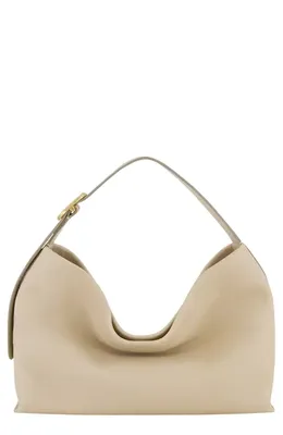 Vince Vince Small Plonge Vivian Leather Hobo Bag in Marzipan — Women Spring beige Accessories