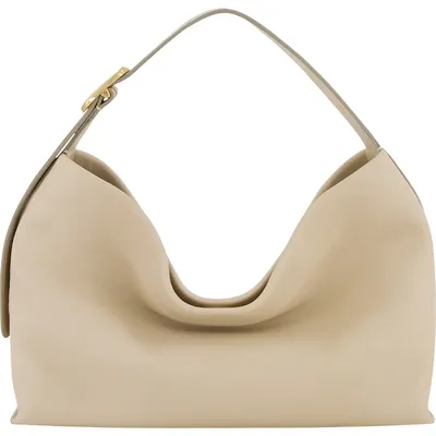Vince Vince Small Plonge Vivian Leather Hobo Bag in Marzipan — Women Spring beige Accessories