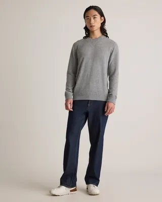 Quince Quince | Men's Mongolian Cashmere Sweatshirt in Heather Grey — Men Summer silver Sweatshirts & Hoodies