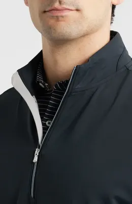 johnnie-O johnnie-O Torque Quarter-Zip Vest in Black — Men Winter Outerwear