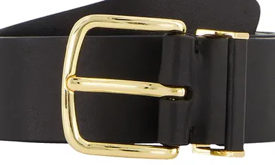 Vince Vince Kaia Leather Belt in Black — Women Winter black Accessories