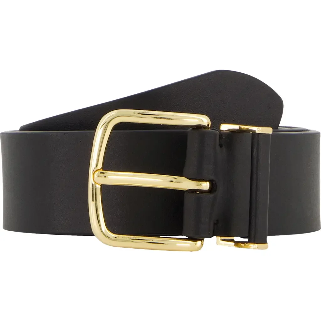 Vince Vince Kaia Leather Belt in Black — Women Winter black Accessories