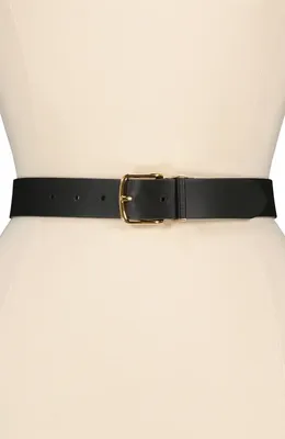 Vince Vince Kaia Leather Belt in Black — Women Winter black Accessories