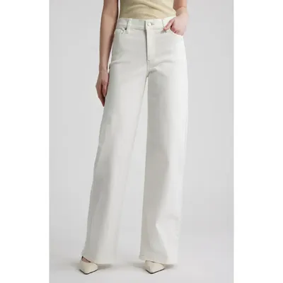 FRAME FRAME Long Le Slim Palazzo High Waist Wide Leg Jeans in Au Natural Clean — Women Spring white Pants
