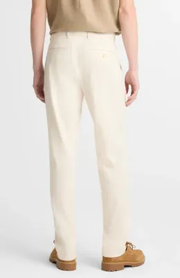Vince Vince Owen Linen & Cotton Blend Extended Tab Pants in Bone — Men Autumn white Pants