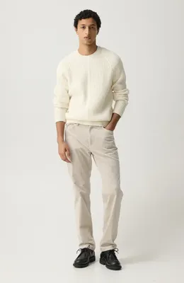 Theory Theory Crosby Corduroy Slim Straight Leg Pants in Alabaster — Men Autumn white Pants