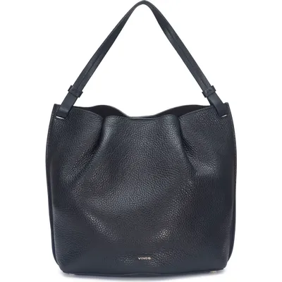 Vince Vince Ava Leather Crossbody Bag in Black — Women Summer navy Accessories