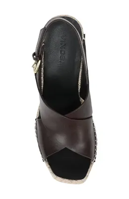 Vince Vince Georgia Espadrille Wedge Sandal in Ganache — Women Autumn chocolate Shoes