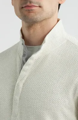 johnnie-O johnnie-O Ransel Quarter Snap Placket Pullover in Cream — Men Spring white Tops