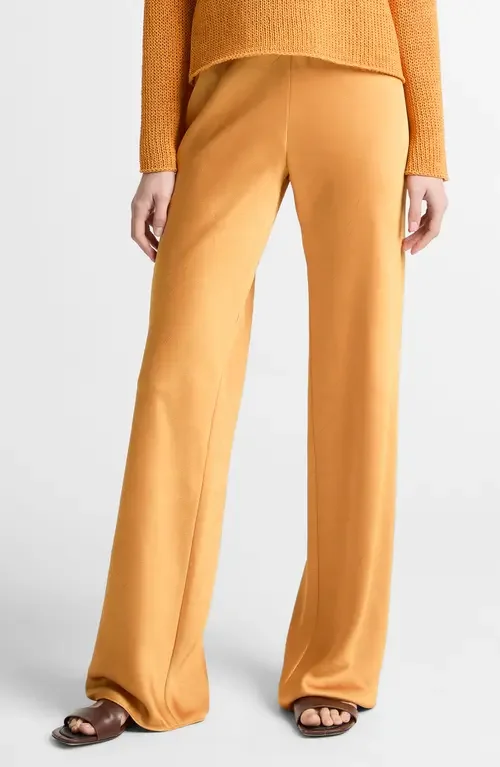 Vince Vince Satin Bias Cut Pants in Clementine — Women Spring orange Pants