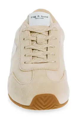 rag & bone rag & bone Retro Runner Slim Ultra Sneaker in Macadamia Suede — Women Spring beige Shoes