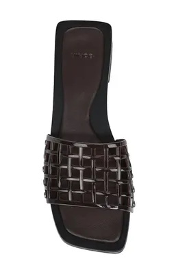 Vince Vince Barbara Jelly Slide Sandal in Ganache — Women Autumn chocolate Shoes
