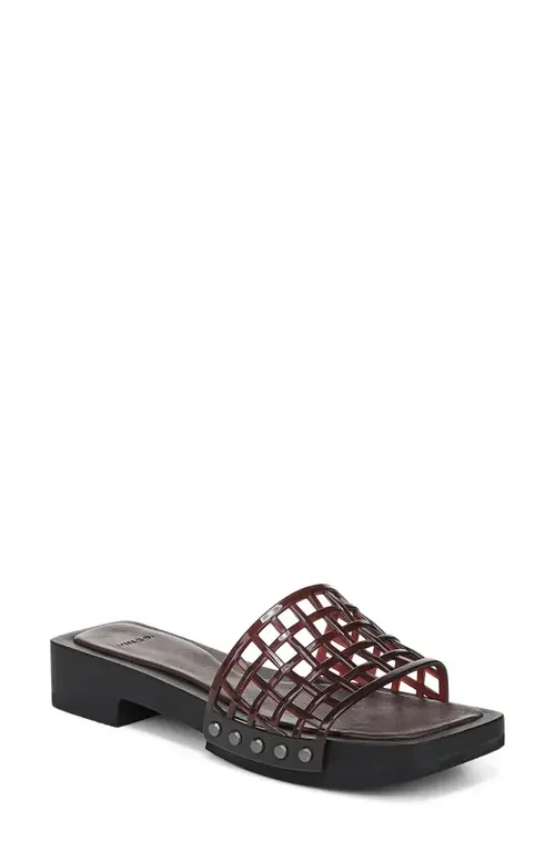 Vince Vince Barbara Jelly Slide Sandal in Ganache — Women Autumn chocolate Shoes