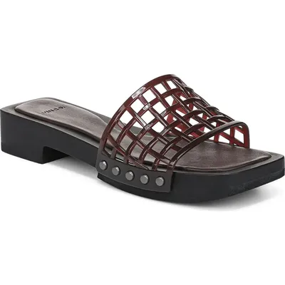 Vince Vince Barbara Jelly Slide Sandal in Ganache — Women Autumn chocolate Shoes