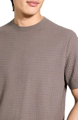 Theory Theory Damian Tactile Crewneck T-Shirt in Morel — Men Autumn grey T-Shirts & Tees