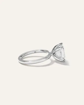 Quince Quince | Women's Lab Grown Diamond Princess Comfort Fit Engagement Ring 3ct in White Gold — Women Summer ivory Accessories