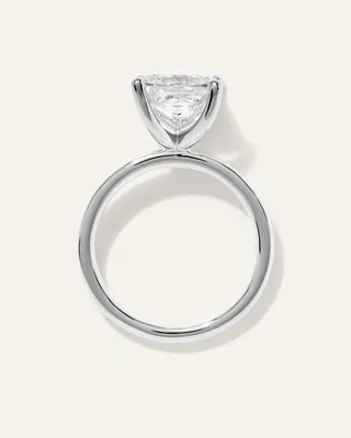 Quince Quince | Women's Lab Grown Diamond Princess Comfort Fit Engagement Ring 3ct in White Gold — Women Summer ivory Accessories