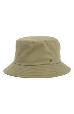 Vince Vince Cotton Canvas Bucket Hat in Coutler Green — Men Autumn khaki Accessories