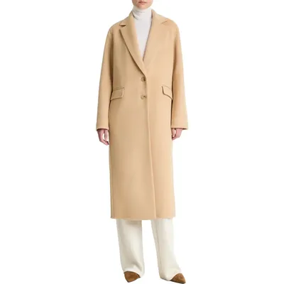 Vince Vince Classic Wool Blend Coat in Camel — Women Autumn camel Outerwear