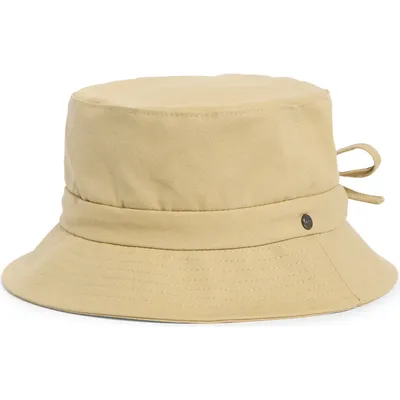 Vince Vince Adjustable Tie Cotton Canvas Bucket Hat in Maiz — Women Autumn beige Accessories