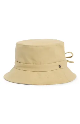 Vince Vince Adjustable Tie Cotton Canvas Bucket Hat in Maiz — Women Autumn beige Accessories