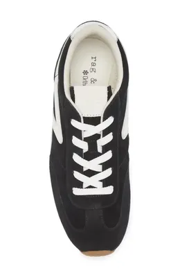 rag & bone rag & bone Retro Runner Slim Ultra Sneaker in Black White — Women Winter black Shoes