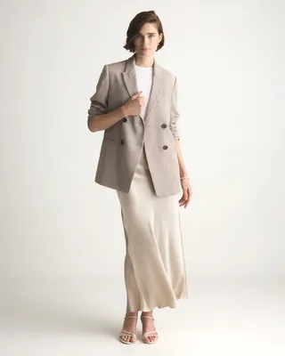Quince Quince | Women's Maxi Skirt in Champagne — Women Spring ivory Maxi Skirts