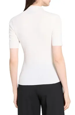 Theory Theory Leenda Merino Wool Mock Neck Sweater in New Ivory — Women Spring ivory Tops