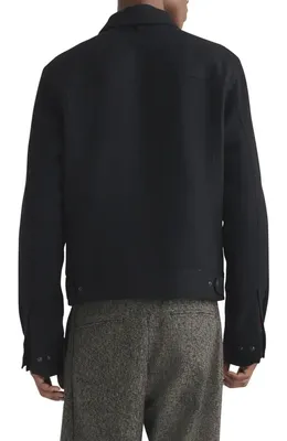 rag & bone rag & bone Owen Wool Trucker Jacket in Blk — Men Winter black Outerwear