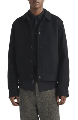 rag & bone rag & bone Owen Wool Trucker Jacket in Blk — Men Winter black Outerwear