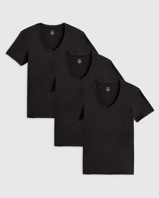 Quince Quince | Men's Soft Stretch V-Neck Undershirt in Bold Black — Men Winter black Tank Tops & Camis