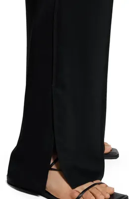 Theory Theory Slit Hem Wide Leg Pants in Black — Women Winter black Pants