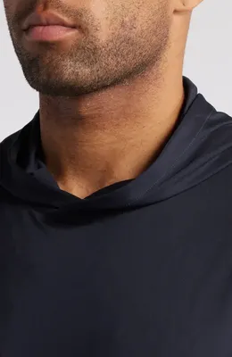 johnnie-O johnnie-O Talon PREP-FORMANCE Long Sleeve Hooded T-Shirt in Black — Men Winter black Tops