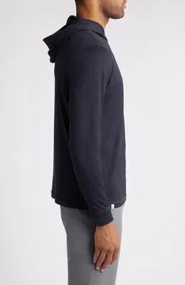 johnnie-O johnnie-O Talon PREP-FORMANCE Long Sleeve Hooded T-Shirt in Black — Men Winter black Tops