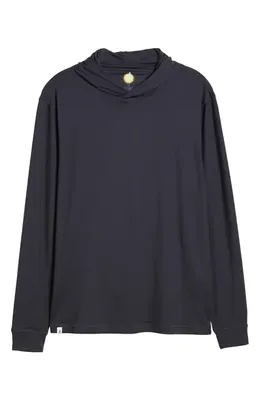johnnie-O johnnie-O Talon PREP-FORMANCE Long Sleeve Hooded T-Shirt in Black — Men Winter black Tops