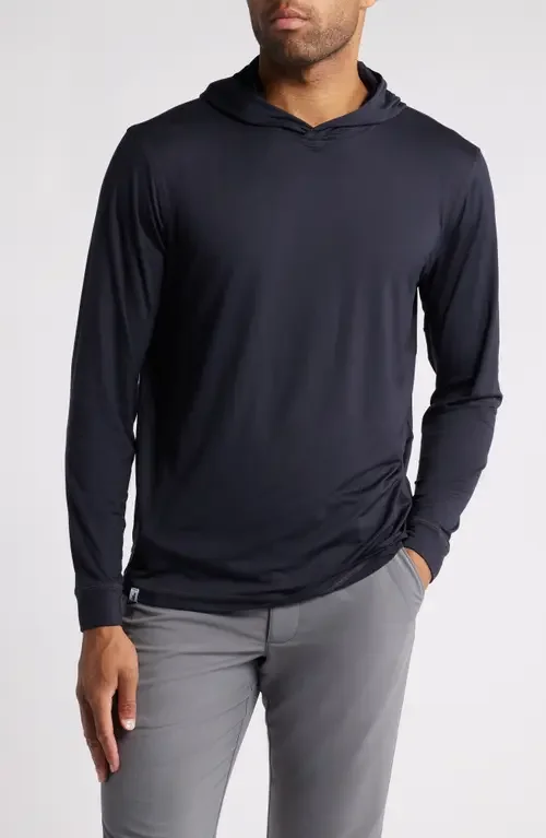 johnnie-O johnnie-O Talon PREP-FORMANCE Long Sleeve Hooded T-Shirt in Black — Men Winter black Tops