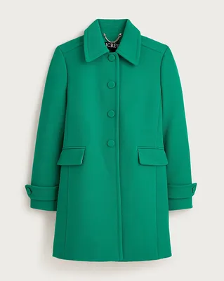 J.Crew Salon coat in Italian double-cloth in HAMMOCK GREEN — Women Summer teal Outerwear