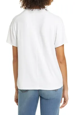 rag & bone rag & bone Hudson V-Neck Top in White — Women Winter white Tops