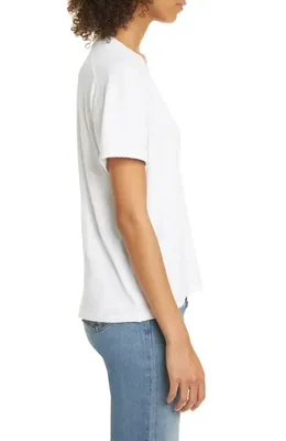 rag & bone rag & bone Hudson V-Neck Top in White — Women Winter white Tops