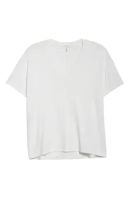 rag & bone rag & bone Hudson V-Neck Top in White — Women Winter white Tops