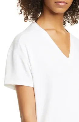rag & bone rag & bone Hudson V-Neck Top in White — Women Winter white Tops