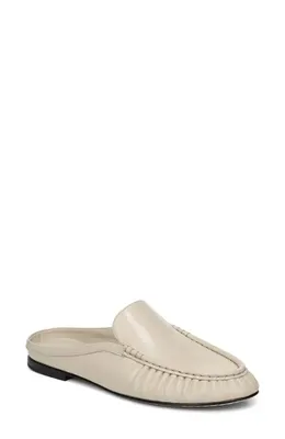 Vince Vince Tevin Ruched Apron Toe Mule in Moonlight — Women Autumn tan Shoes