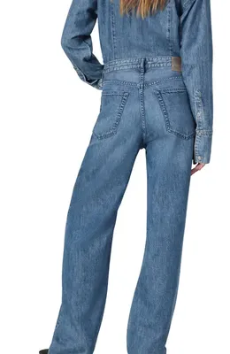 rag & bone rag & bone Featherweight Logan Wide Leg Jeans in River — Women Summer blue Pants