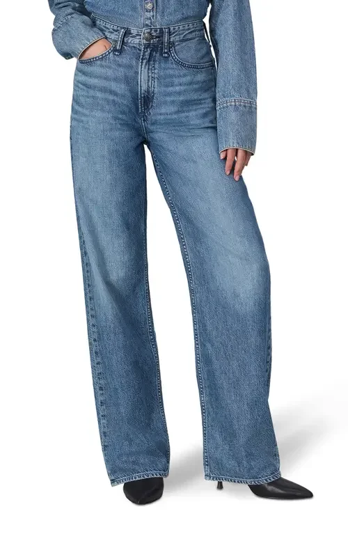 rag & bone rag & bone Featherweight Logan Wide Leg Jeans in River — Women Summer blue Pants