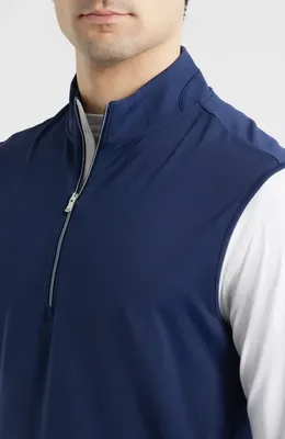 johnnie-O johnnie-O Torque Quarter-Zip Vest in Navy — Men Winter navy Outerwear