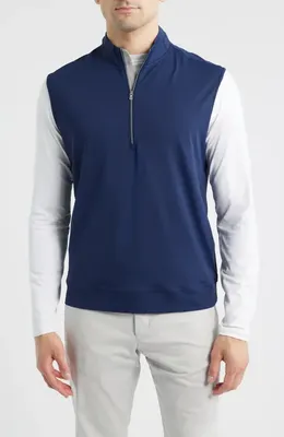 johnnie-O johnnie-O Torque Quarter-Zip Vest in Navy — Men Winter navy Outerwear