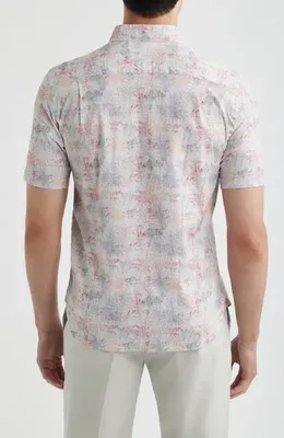 johnnie-O johnnie-O Guffey Short Sleeve Button-Up Shirt in Khaki — Men Spring white Tops