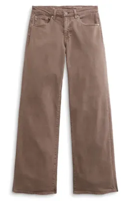 AG AG Adria Low Rise Relaxed Wide Leg Jeans in Sulfur Taupe Grey — Women Autumn grey Pants